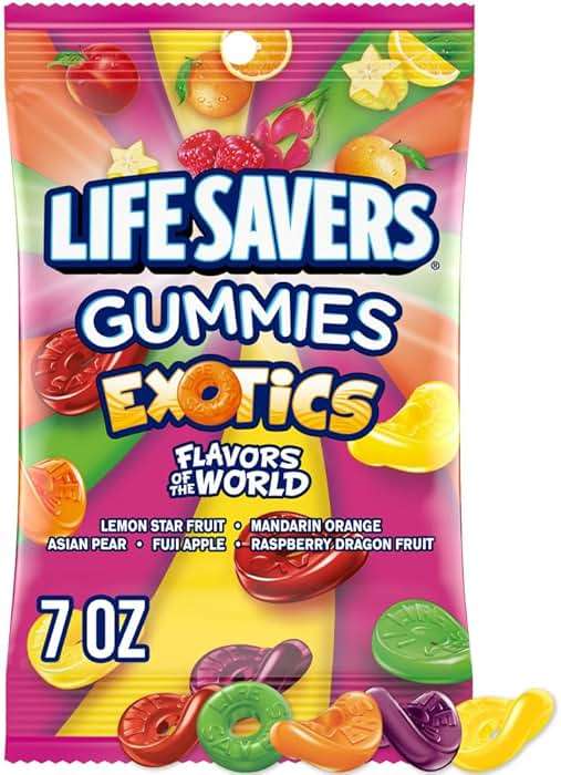 LIFE SAVERS Exotics Gummy Candy, 7 oz Bag - Image 1
