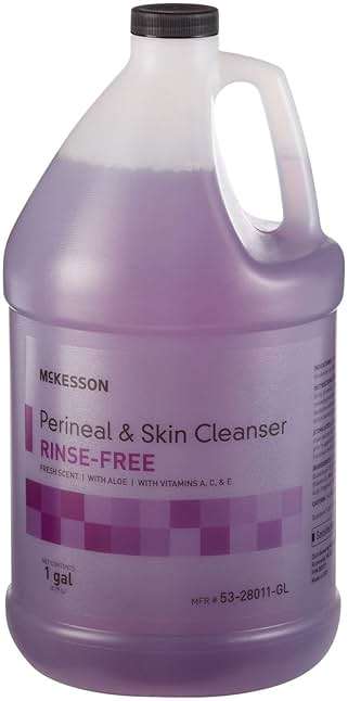 McKesson Perineal Skin Cleanser with Aloe, 1 Gallon [Pack of 1] Rinse-Free Body Wash for Incontinence or Ostomy Care, Fresh Scent - Image 1