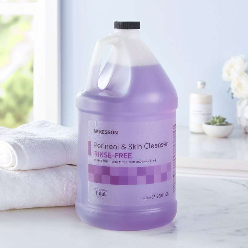 McKesson Perineal Skin Cleanser with Aloe, 1 Gallon [Pack of 1] Rinse-Free Body Wash for Incontinence or Ostomy Care, Fresh Scent - Image 6