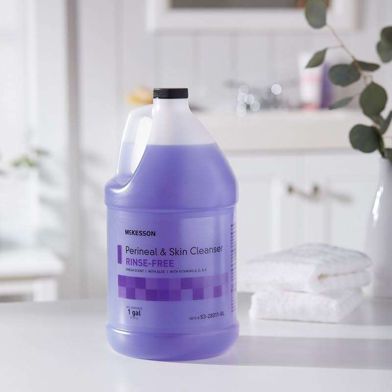McKesson Perineal Skin Cleanser with Aloe, 1 Gallon [Pack of 1] Rinse-Free Body Wash for Incontinence or Ostomy Care, Fresh Scent - Image 7