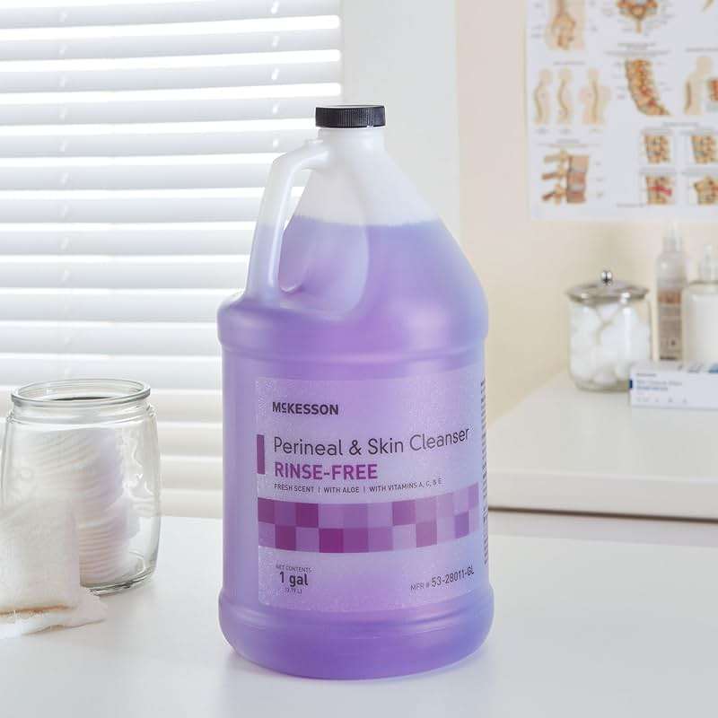 McKesson Perineal Skin Cleanser with Aloe, 1 Gallon [Pack of 1] Rinse-Free Body Wash for Incontinence or Ostomy Care, Fresh Scent - Image 8