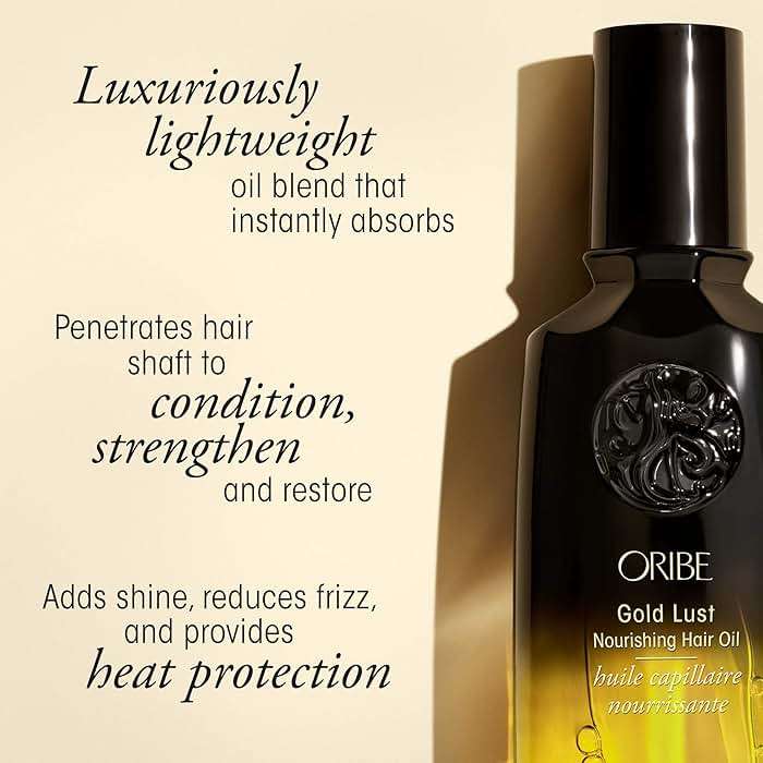 Oribe Gold Lust Nourishing Hair Oil Travel Size - For Color-Treated, Dry & Damaged Hair - Repairs & Prevents Damage - Smooths Frizz, Adds Shine & Provides Heat Protection - 1.7 oz - Image 2