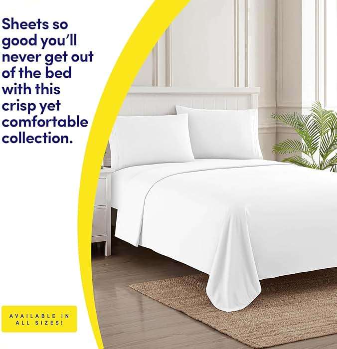 1500 Supreme Collection Queen Sheet Sets White - Luxury Hotel Bed Sheets and Pillowcase Set for Queen Mattress - Extra Soft, Elastic Corner Straps, Deep Pocket Sheets, Queen White - Image 3