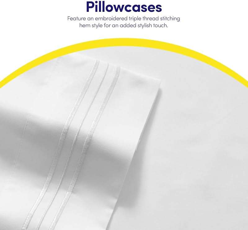 1500 Supreme Collection Queen Sheet Sets White - Luxury Hotel Bed Sheets and Pillowcase Set for Queen Mattress - Extra Soft, Elastic Corner Straps, Deep Pocket Sheets, Queen White - Image 7