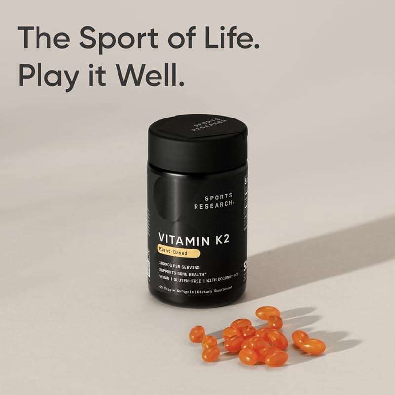 Sports Research® Vitamin K2 as MK-7 100mcg with Coconut MCT Oil - 60 Veggie Softgels (2 Month Supply) Vegan Certified, Non-GMO Verified, Gluten & Soy Free - Image 7