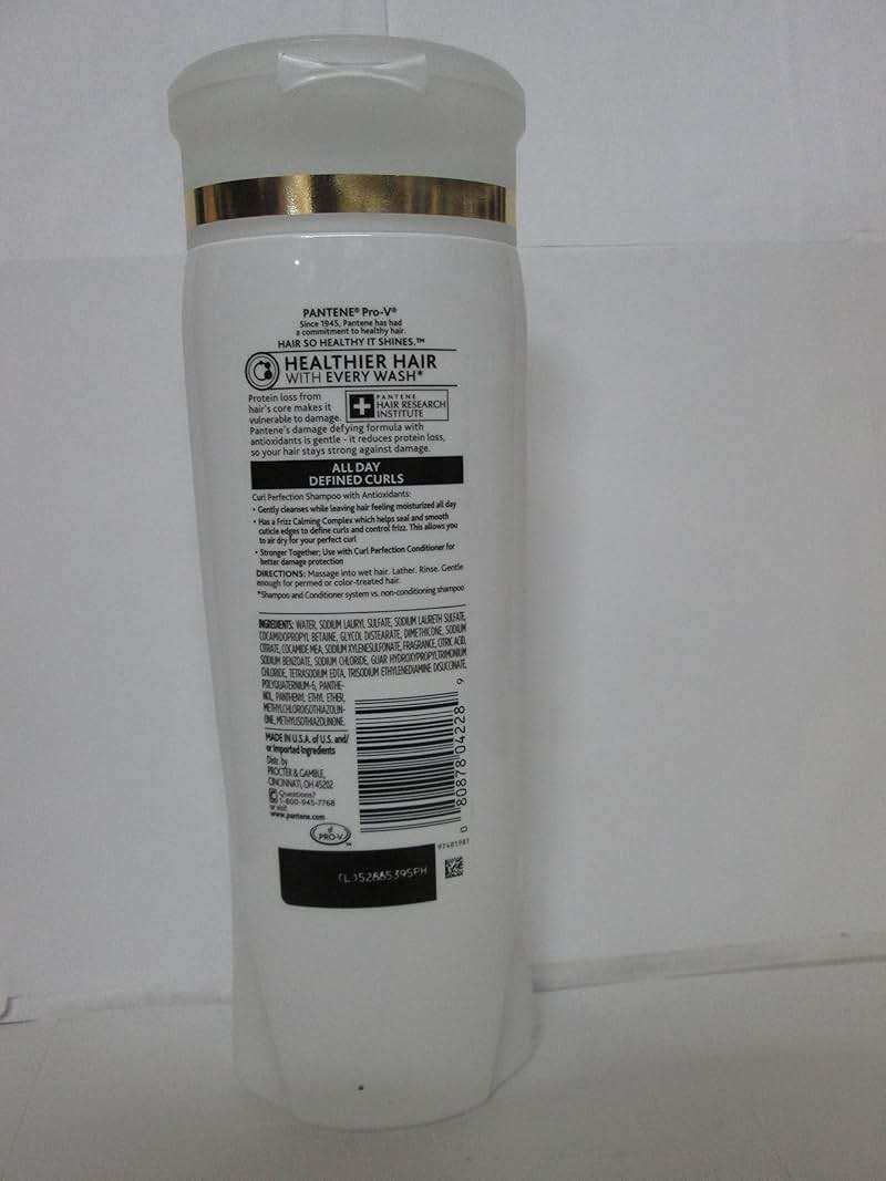 Pantene Pro-V Curly Hair Curl Perfection Moisturizing Shampoo, 12.6 oz, (Pack of 2) - Image 2
