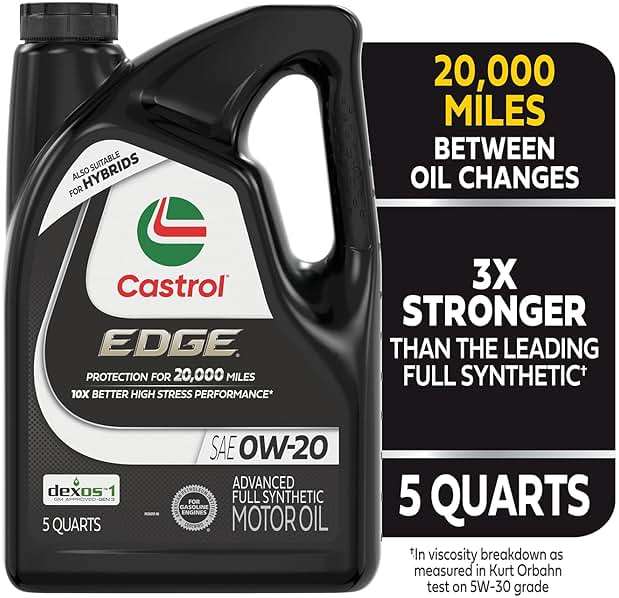 Castrol EDGE 0W-20 Advanced Full Synthetic Motor Oil, 5 Quarts - Image 3