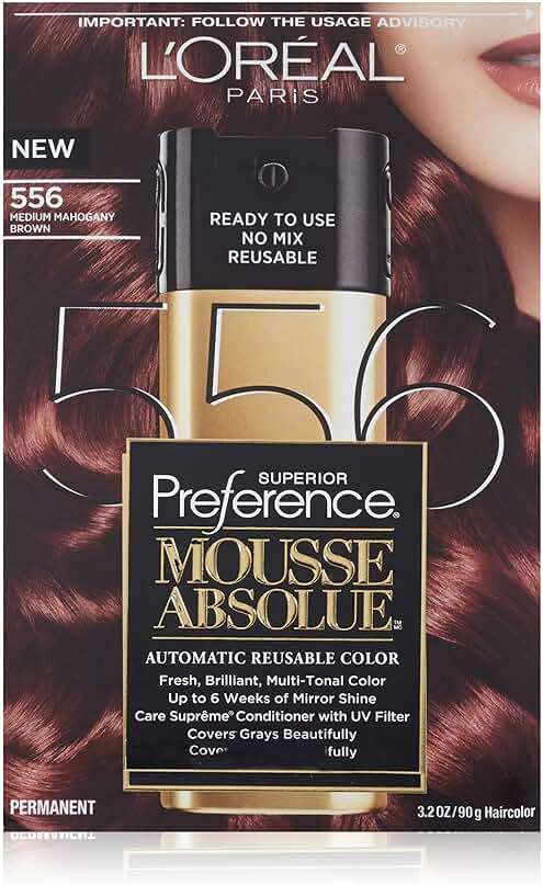 L'Oreal Paris Superior Preference Mousse Absolue, 556 Medium Mahogany Brown - Image 1