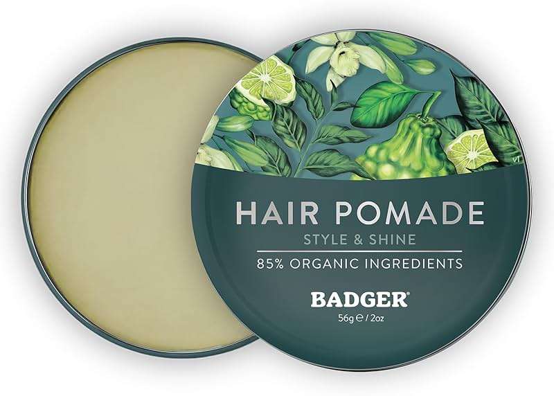 Badger Hair Pomade for Men, Organic, Easy to Use, Subtle Masculine Scent, Medium Hold Hair Pomade with Medium Shine Finish, Nourishes Hair & Scalp 2 oz Tin - Image 7