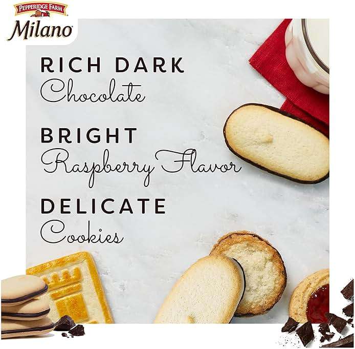 Pepperidge Farm Milano Cookies, Raspberry Chocolate, 7 oz. Bag - Image 4
