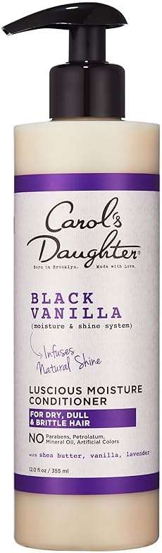 Carol's Daughter Black Vanilla Moisture Sulfate Free Conditioner for Curly, Wavy or Natural Hair, Moisturizing Hair Care for Dry, Damaged Hair, 12 Fl Oz - Image 1