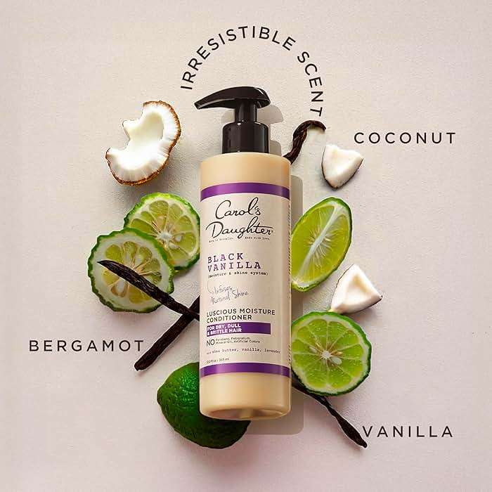 Carol's Daughter Black Vanilla Moisture Sulfate Free Conditioner for Curly, Wavy or Natural Hair, Moisturizing Hair Care for Dry, Damaged Hair, 12 Fl Oz - Image 6