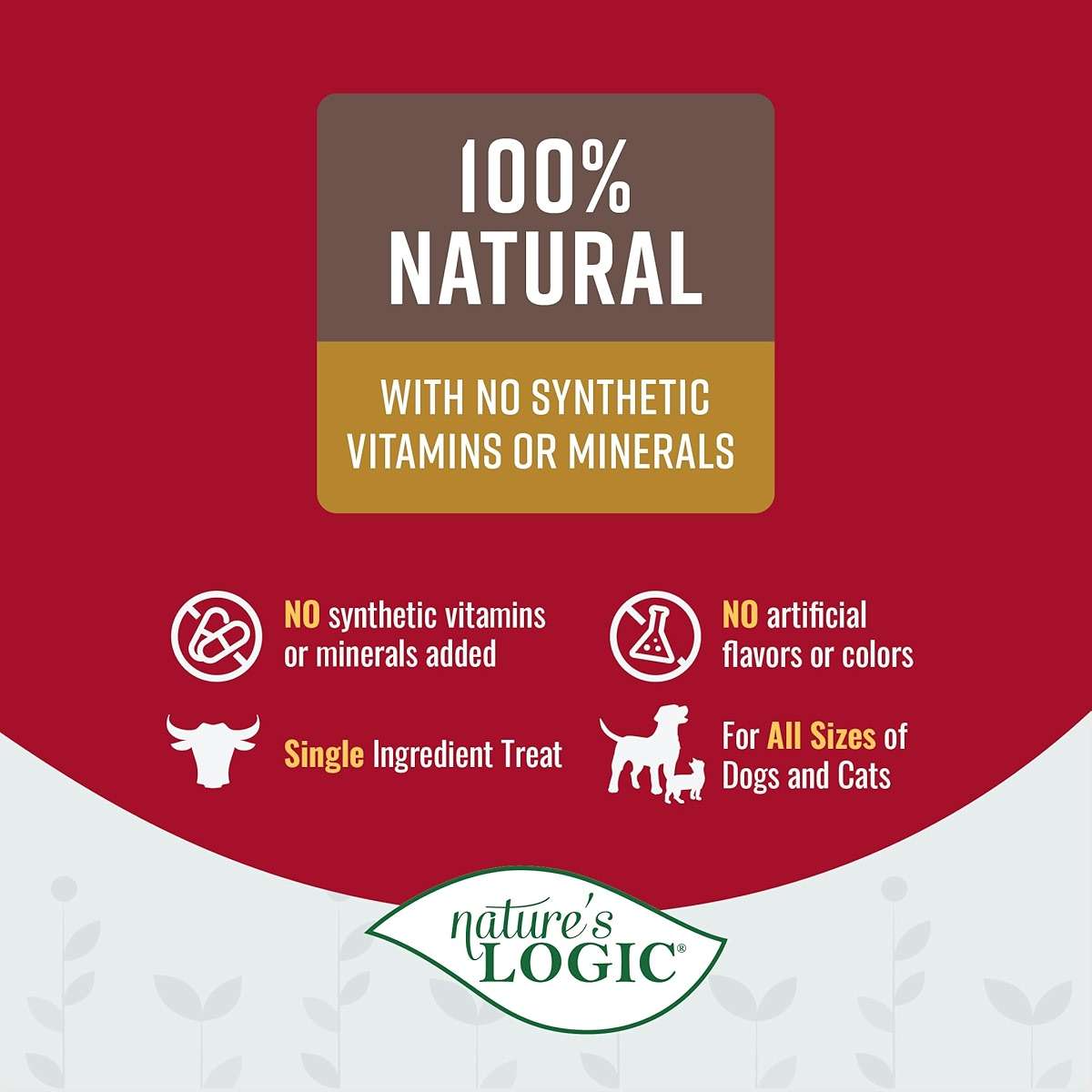 NATURE'S LOGIC Beef Lung Dog & Cat Treats - 100% Natural Midwest USDA Beef Source - Roasted Treats for Dogs and Cats - No Synthetics - 78% Protein - Beef Lung Treat, 1lb - Image 5