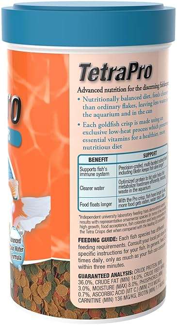 Tetra TetraPro Goldfish Crisps Fish Food, enhanced with biotin for optimal health, 3.03 oz - Image 3