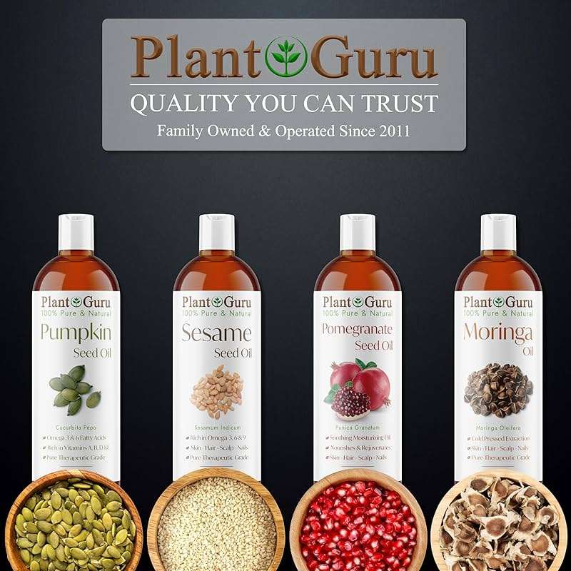 Plant Guru Sesame Seed Oil 16 fl. oz. – Cold Pressed, 100% Pure & Natural Carrier for Skin, Face, Body, Hair, and Cooking. Great for DIY Creams, Lotions, and Lip Balms. - Image 8