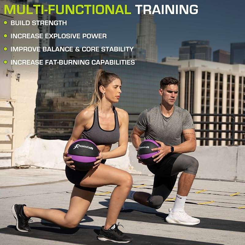 ProsourceFit Weighted Medicine Ball for Full Body Workouts - Image 5