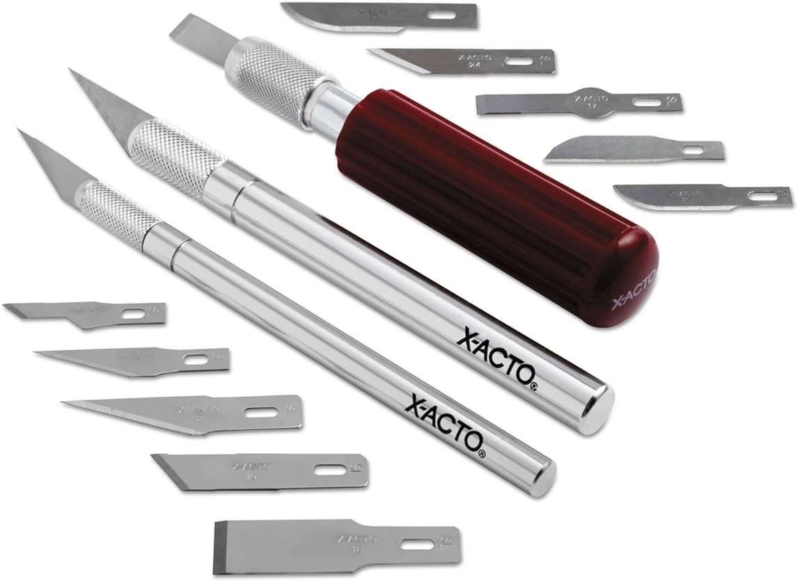 X-ACTO Compression Basic Knife Set, Includes 3 Knives, 13 Blades, Soft Carry Case, 17 Count - Crafting, Art Projects, Cutting Tools - Image 2