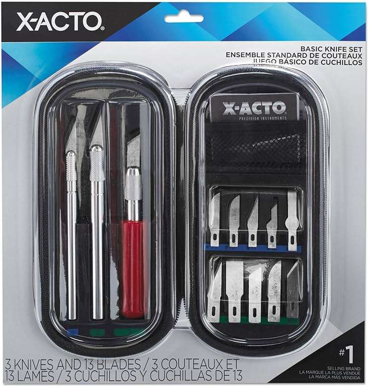 X-ACTO Compression Basic Knife Set, Includes 3 Knives, 13 Blades, Soft Carry Case, 17 Count - Crafting, Art Projects, Cutting Tools - Image 5