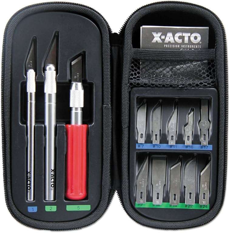 X-ACTO Compression Basic Knife Set, Includes 3 Knives, 13 Blades, Soft Carry Case, 17 Count - Crafting, Art Projects, Cutting Tools - Image 7