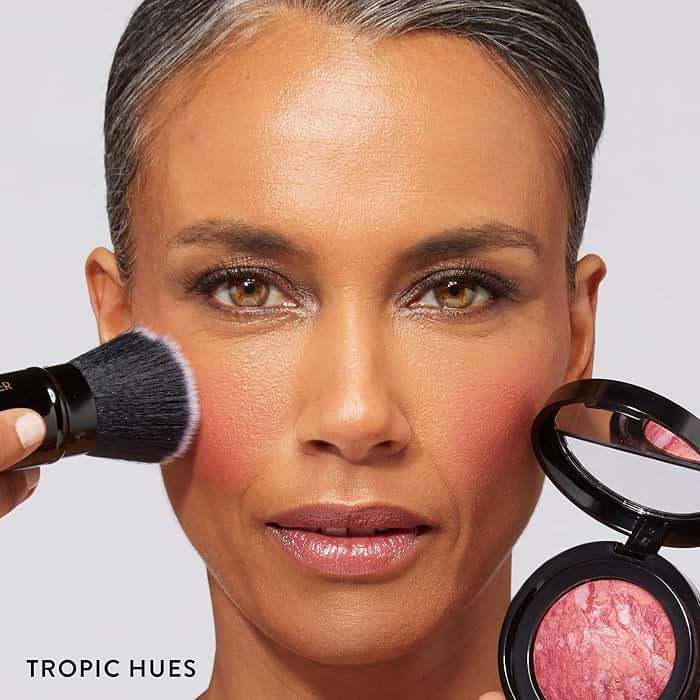 LAURA GELLER NEW YORK Baked Blush-n-Brighten for Mature Skin - 02 Tropic Hues - Powder Blush Won't Settle into Fine Lines - Buildable Natural Finish – Longlasting Formula - Made in Italy​ - Image 4