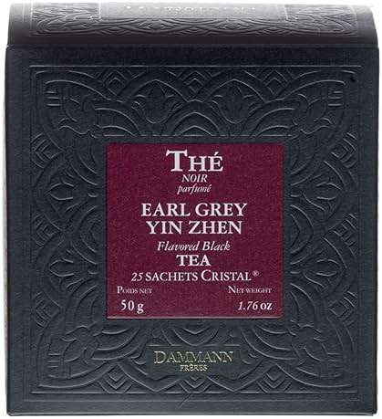 Dammann Freres Sachets, Earl Grey Tea Bags, Premium Gourmet French Black and Citrus Infused Tea, 25 Count (Single Pack) - Image 1