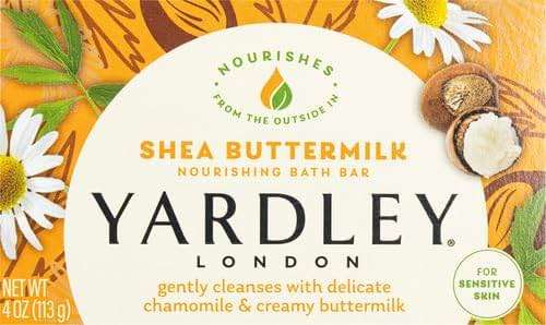 Yardley London Shea Buttermilk Sensitive Skin Naturally Moisturizing Bath Bar, 4.25 ounce - Image 2