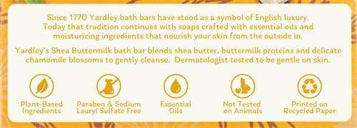 Yardley London Shea Buttermilk Sensitive Skin Naturally Moisturizing Bath Bar, 4.25 ounce - Image 12