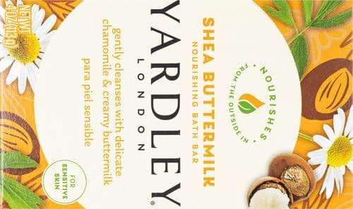 Yardley London Shea Buttermilk Sensitive Skin Naturally Moisturizing Bath Bar, 4.25 ounce - Image 3