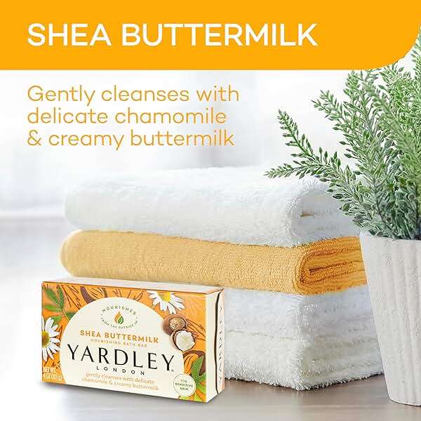 Yardley London Shea Buttermilk Sensitive Skin Naturally Moisturizing Bath Bar, 4.25 ounce - Image 5