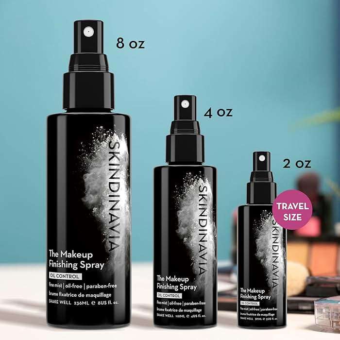 Skindinavia The Makeup Finishing Spray, Oil Control Makeup Setting Spray, All-Day Wear, Long-Lasting Up to 16+ Hours, Heat-Resistant & Waterproof, Fine Mist, 8.0 Oz - Image 5
