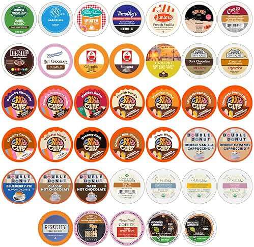 Perfect Samplers Coffee, Tea, Cider,Cappuccino For Keurig K Cups Brewers, Mix 40 Count - Image 1