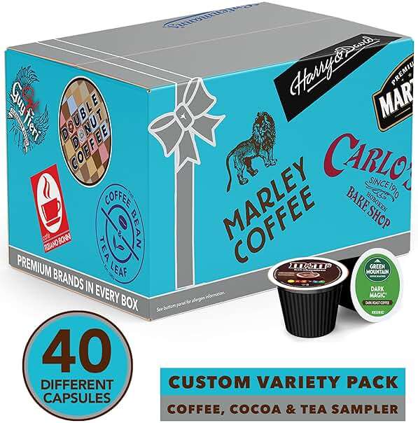 Perfect Samplers Coffee, Tea, Cider,Cappuccino For Keurig K Cups Brewers, Mix 40 Count - Image 2