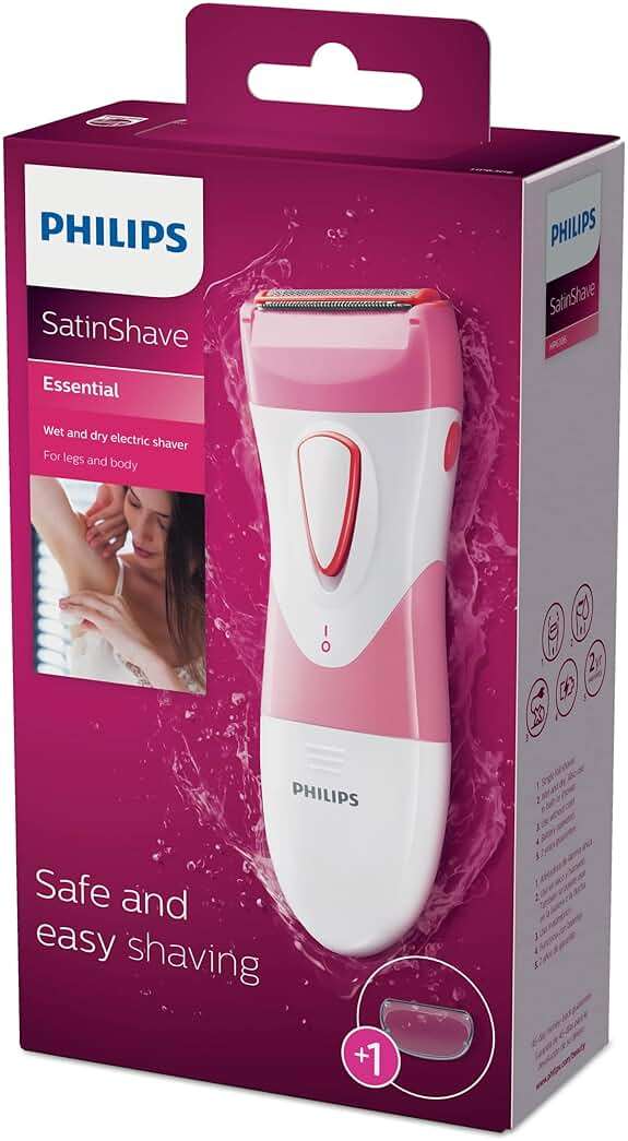 Philips SatinShave Essential Women’s Wet & Dry Electric Shaver for Legs & Body, Cordless, with Hypoallergenic Foil, HP6306/50 - Image 7