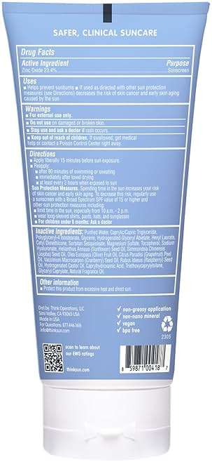 Thinksport SPF 50+ Mineral Sunscreen with Zinc Oxide, 6 Fl Oz – Safe, Natural Sunscreen Lotion for Sports & Active Use, Water Resistant Reef Safe, Broad Spectrum UVA/UVB Sun Screen for Sun Protection - Image 4