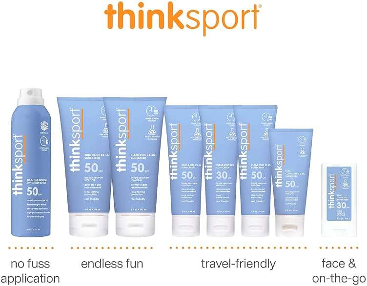 Thinksport SPF 50+ Mineral Sunscreen with Zinc Oxide, 6 Fl Oz – Safe, Natural Sunscreen Lotion for Sports & Active Use, Water Resistant Reef Safe, Broad Spectrum UVA/UVB Sun Screen for Sun Protection - Image 6