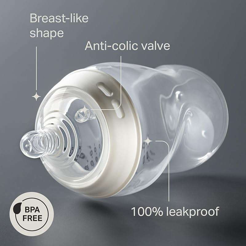 Tommee Tippee Natural Start Anti-Colic 9 oz BPA Free Baby Bottles, 0+ Months, Slow Flow Breast-Like Nipple, Self Sterilizing, Designed for Seamless Transition Between Bottle & Breast, Fiesta,Pack of 6 - Image 3