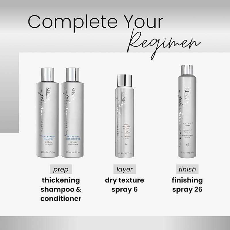 Kenra Platinum Dry Texture Spray 6 | Texture Defining Styler | Increases Texture & Fullness | Absorbs Oils & Impurities | Ultra-Lightweight, Non-Drying Formulation | All Hair Types - Image 6