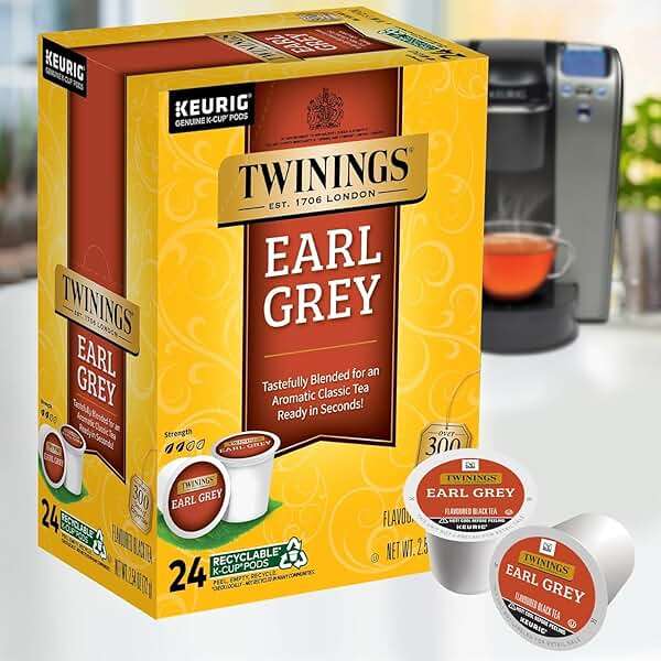 Twinings Earl Grey Black Tea K-Cup Pods for Keurig, 24 Count (Pack of 2), 48 Total, Flavoured with Citrus and Bergamot, Caffeinated, Enjoy Hot or Iced - Image 4