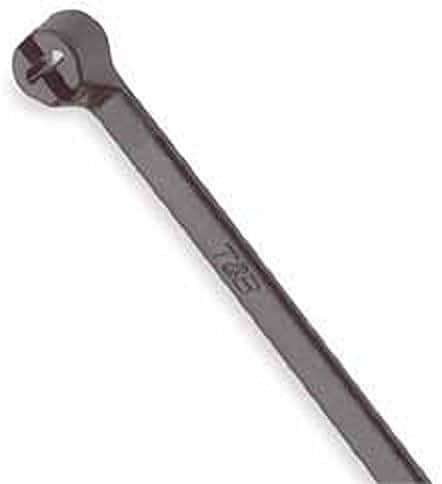 Ty-Rap TY5253MX Cable Tie, 50lb 11.6" Length, Ultraviolet Resistant, Black Nylon with Stainless Steel Locking Device Distributor, Temperature Range -40-185 (Pack of 100) - Image 1
