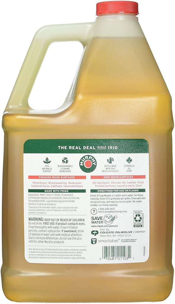Murphy, CPC01103, 128oz Oil Soap Wood Clnr, 1 Each, Gold - Image 2