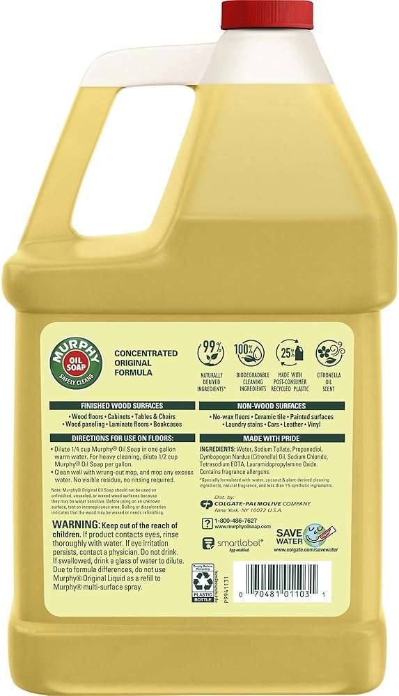 Murphy, CPC01103, 128oz Oil Soap Wood Clnr, 1 Each, Gold - Image 3