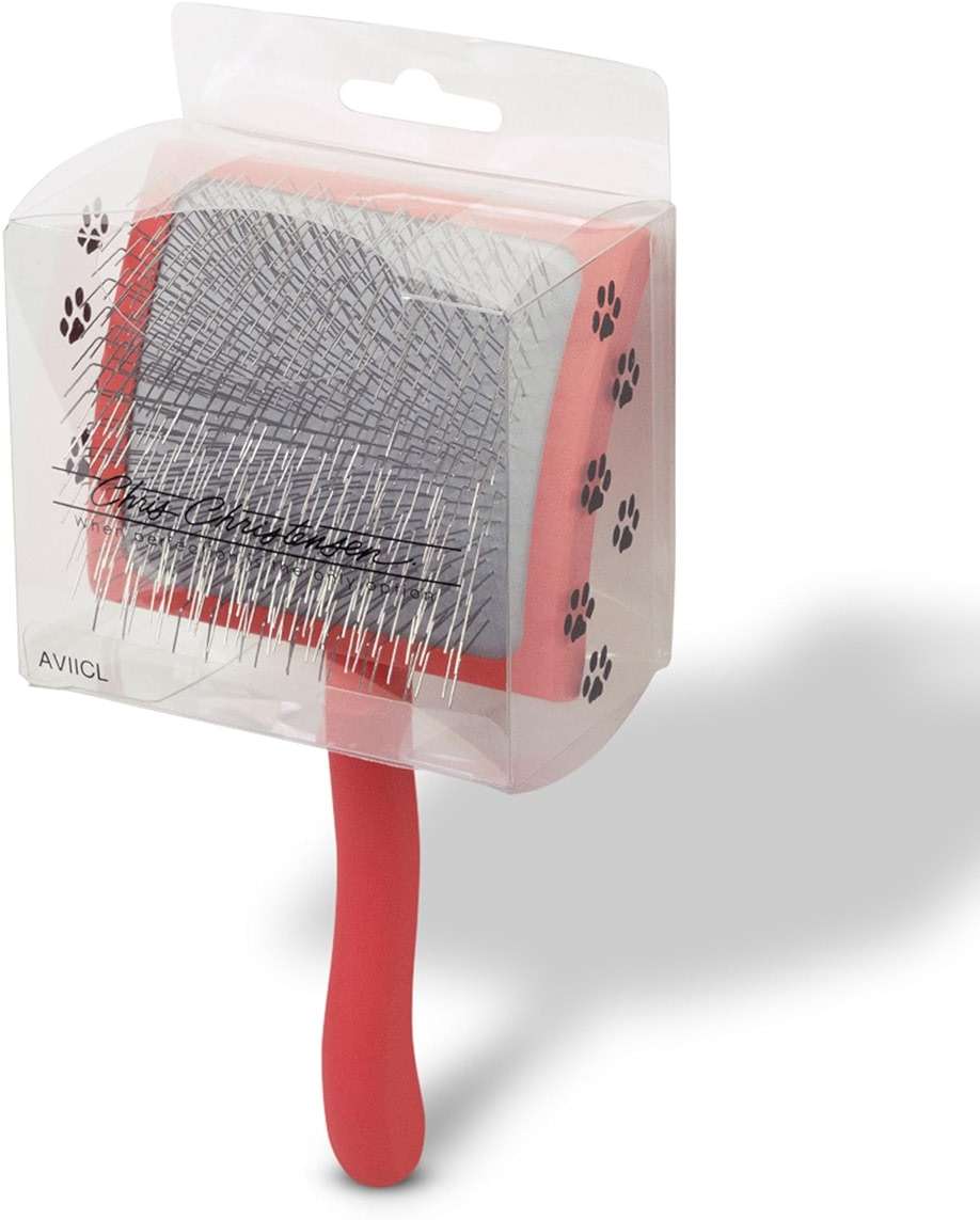 Chris Christensen Big G Dog Slicker Brush for Dogs (Goldendoodles, Labradoodles, Poodles), Groom Like a Professional, Fluff Detangle Style, Saves Time Energy, Coral, Large - Image 8