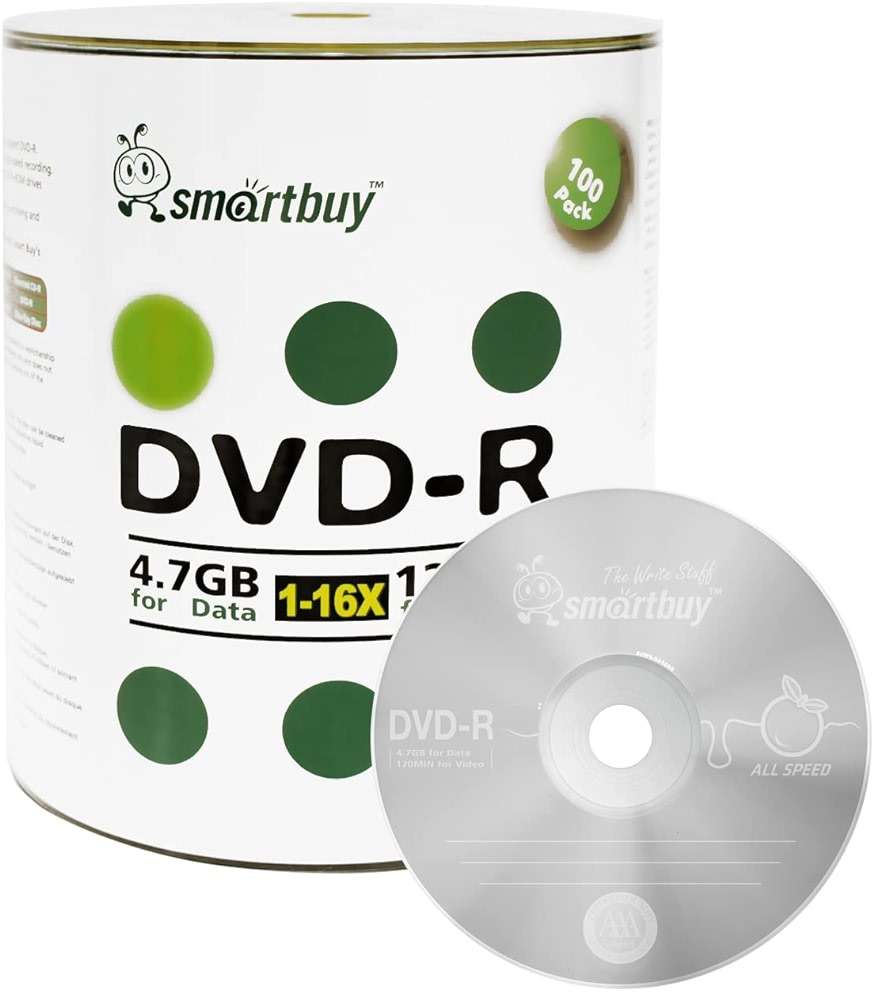 Smart Buy 100 Pack DVD-R 4.7gb 16x Logo Blank Data Video Movie Recordable Disc, 100 Disc 100pk - Image 2