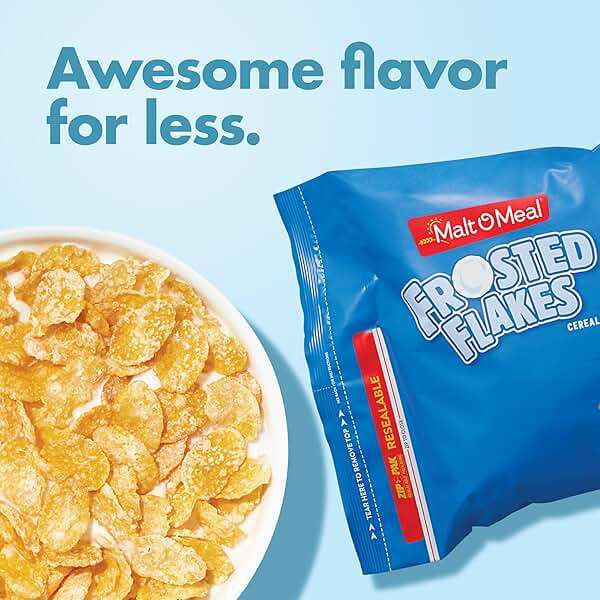 Malt-O-Meal Frosted Flakes Breakfast Cereal, Family Size, 30 oz Resealable Bag - Image 4