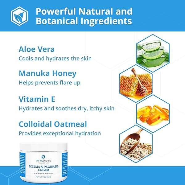 DermaChange Eczema & Psoriasis Cream for Dry and Itchy Skin - Seborrheic Dermatitis Face Cream - Soothing & Hydrating - Manuka Honey & Shea Butter - Psoriasis Relief for Adults & Kids (8oz) - Image 2