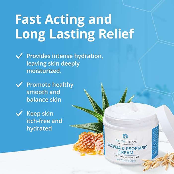 DermaChange Eczema & Psoriasis Cream for Dry and Itchy Skin - Seborrheic Dermatitis Face Cream - Soothing & Hydrating - Manuka Honey & Shea Butter - Psoriasis Relief for Adults & Kids (8oz) - Image 4