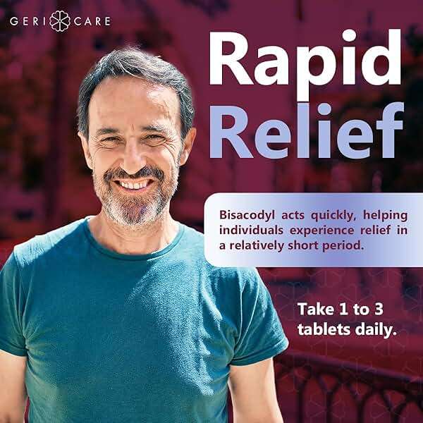 GeriCare Bisacodyl 5 mg Laxative Coated Tablet | Generic for Dulcolax | Stimulant Laxative | Gentle Overnight Constipation Relief 100 Count (Pack of 1) - Image 6