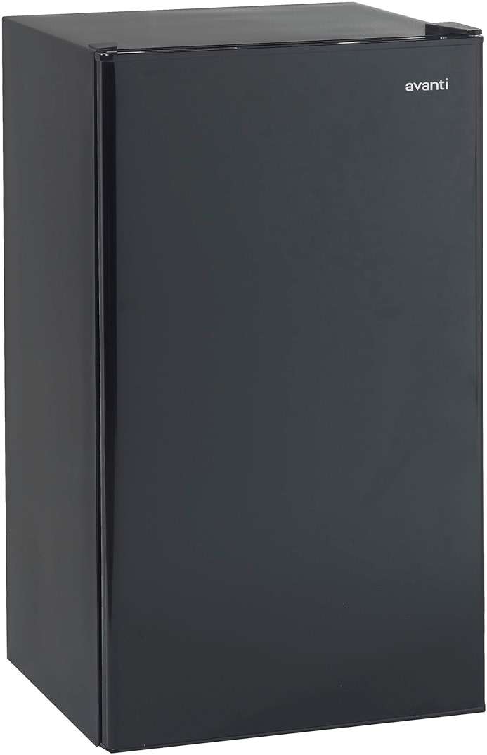 Avanti 3.3 Cu. Ft. Mini Fridge Compact Refrigerator with Adjustable Temperature, Removable Shelves, Chiller Compartment wiith Flush-Back Design, 3.3 cu.ft., Black - Image 1
