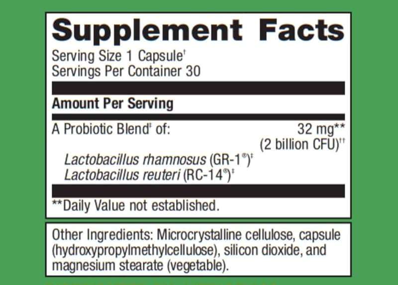 Metagenics UltraFlora Women’s Probiotic – Shelf-Stable Supplement for Vaginal Health, Yeast Balance & Urinary Comfort – with Lactobacillus GR-1 & RC-14 – Non-GMO – 30 Capsules* - Image 2