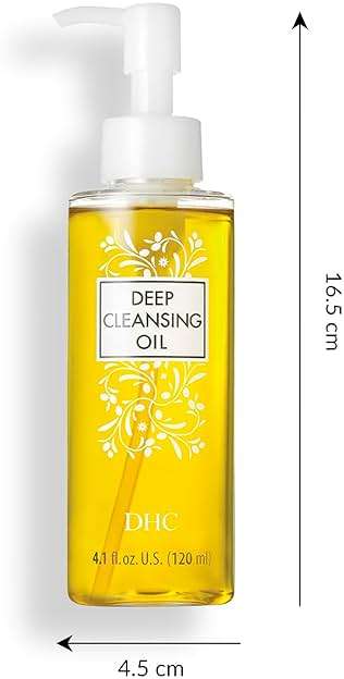 DHC Deep Cleansing Oil Medium, Facial Cleansing Oil, Makeup Remover, Cleanses without Clogging Pores, Residue-Free, Fragrance and Colorant Free, All Skin Types, 4.1 fl. oz. - Image 3